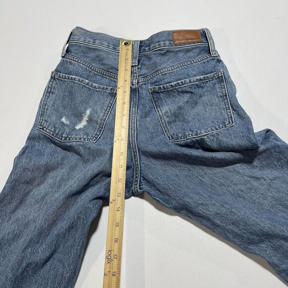 Express Jeans Women's 00 26x24 Dad Jean High Rise Distressed - Picture 8 of 12